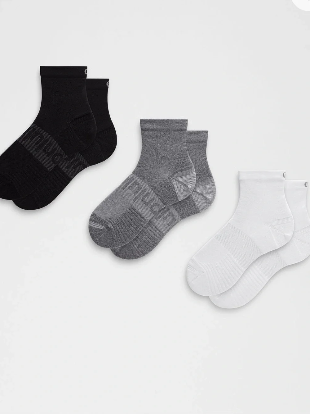 Lululemon Unisex 3 Pack Training Socks